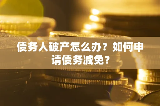 武汉债务人破产怎么办？如何申请债务减免？