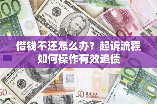 武汉借钱不还怎么办？起诉流程如何操作有效追债