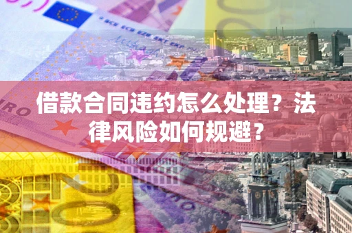 武汉借款合同违约怎么处理？法律风险如何规避？