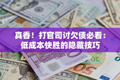 武汉真香！打官司讨欠债必看：低成本快胜的隐藏技巧
