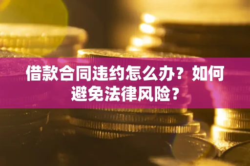 武汉借款合同违约怎么办？如何避免法律风险？